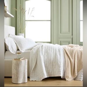 Quince King/Cal King Linen White Dream Quilt